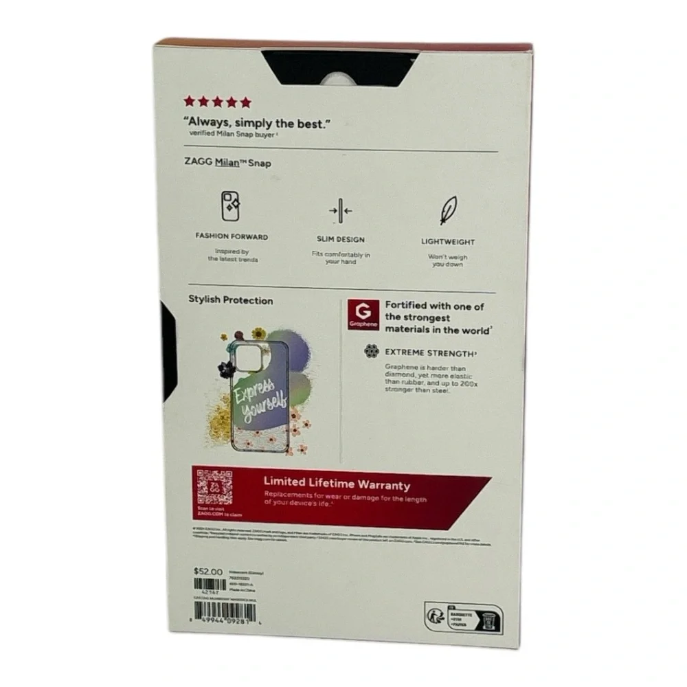 NWT ZAGG Milan Snap MagSafe Case for iPhone Pro (2024) Iridescent Multicolor